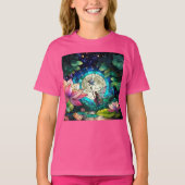 Stained Glass Little Fairy With Dragonfly Tシャツ (正面)