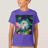 Stained Glass Little Fairy With Dragonfly Tシャツ (正面)
