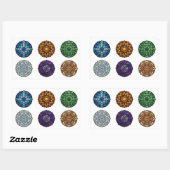 Stained Glass Mandala Ornaments 長方形シール (シート)