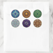 Stained Glass Mandala Ornaments 長方形シール (バッグ)