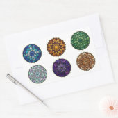 Stained Glass Mandala Ornaments 長方形シール (封筒)