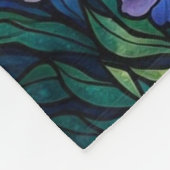 Stained Glass Mermaid Art フリースブランケット (角)