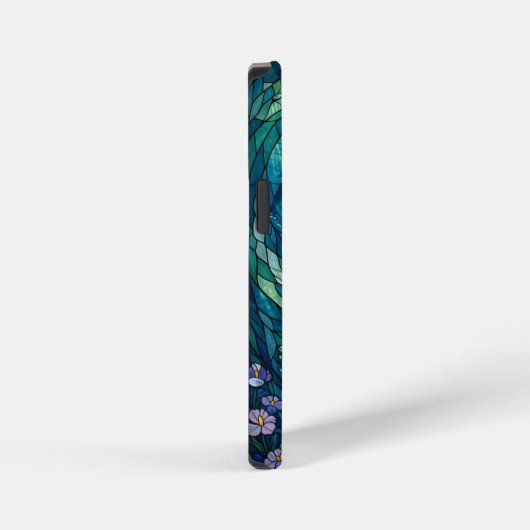 Stained Glass Mermaid Art iPhoneケース (右側面)