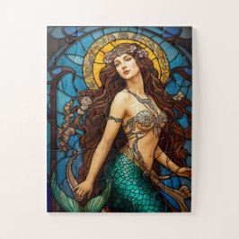 stained glass mermaid puzzle ジグソーパズル
