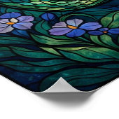 Stained Glass Mermaid Wall Art Poster ポスター (角)