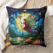 Stained Glass Moonlight Flight Fairy  クッション (ブランケット)