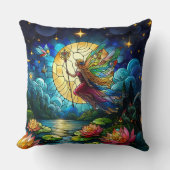 Stained Glass Moonlight Flight Fairy  クッション (正面)