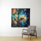 Stained Glass Moonlight Flight Fairy  タペストリー (インサイチュ(横))