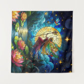 Stained Glass Moonlight Flight Fairy  タペストリー (正面(横))