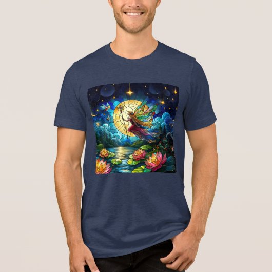 Stained Glass Moonlight Flight Fairy  トライブレンドＴシャツ (正面)