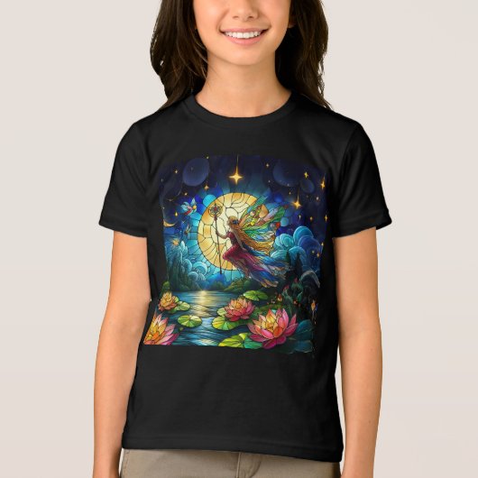Stained Glass Moonlight Flight Fairy  トライブレンドＴシャツ (正面)
