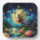 Stained Glass Moonlight Flight Fairy  ペーパープレート (正面)