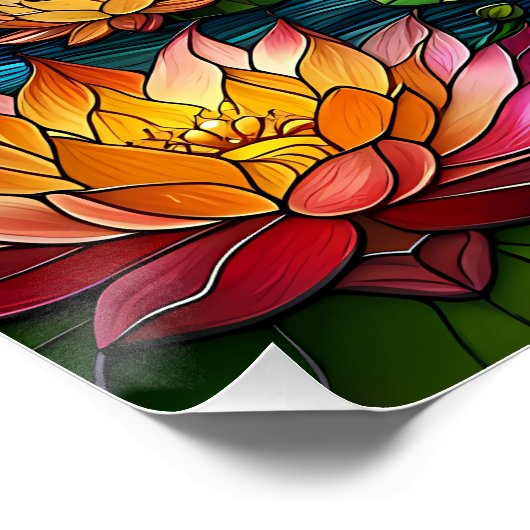 Stained Glass Moonlight Flight Fairy  ポスター (コーナー)