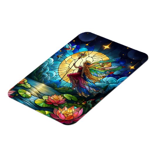 Stained Glass Moonlight Flight Fairy  マグネット (左側)