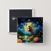 Stained Glass Moonlight Flight Fairy 缶バッジ (正面&裏面)