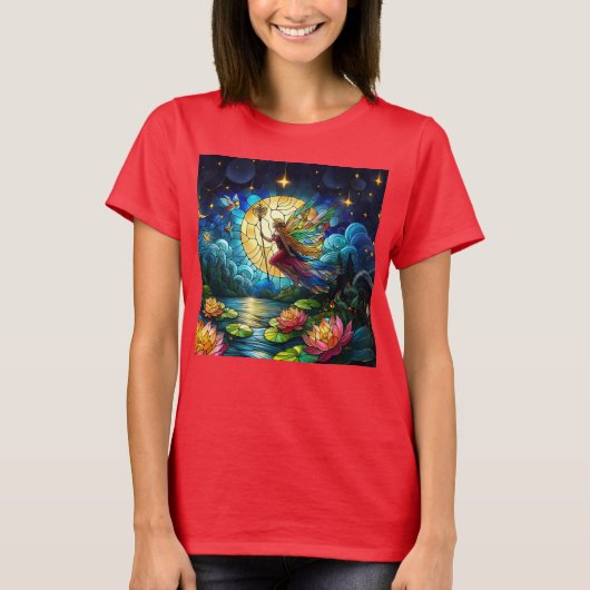 Stained Glass Moonlight Flight Fairy  Tシャツ (正面)