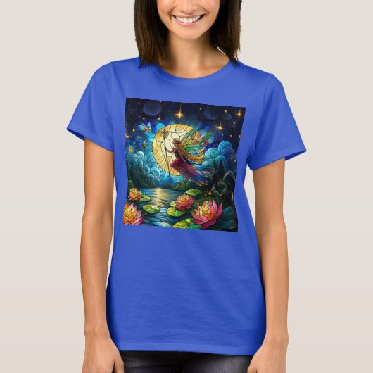Stained Glass Moonlight Flight Fairy  Tシャツ (正面)