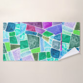 Stained Glass Mosaic Tile Art Bath Towel バスタオル (バスタオル)