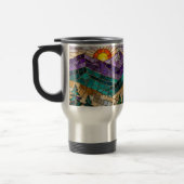 Stained Glass Mountain Sunrise Mug  トラベルマグ (左)