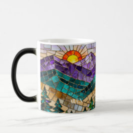 Stained Glass Mountain Sunrise Mug  モーフィングマグカップ