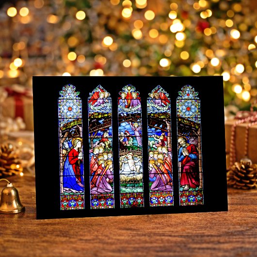 Stained Glass Nativity Scene シーズンカード