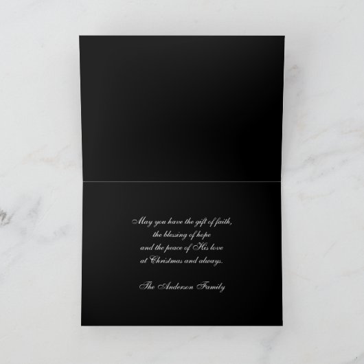 Stained Glass Nativity Scene シーズンカード (内部)