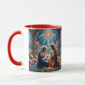 Stained Glass Nativity Scene マグカップ (左)