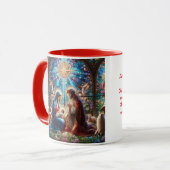 Stained Glass Nativity Scene マグカップ (正面左)