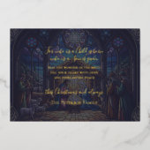 Stained Glass Nativity Scene Foil Holiday Card 箔シーズンカード (正面)