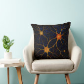 "Stained Glass Neural Network Throw Pillow" クッション (椅子)