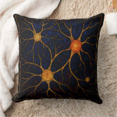 "Stained Glass Neural Network Throw Pillow" クッション (ブランケット)