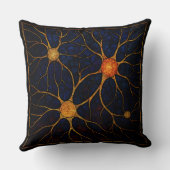 "Stained Glass Neural Network Throw Pillow" クッション (裏面)