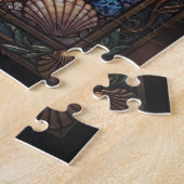 Stained Glass Ocean Sea Turtles Jigsaw Puzzle - Oc ジグソーパズル (側面)