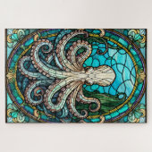 Stained Glass Octopus Jigsaw Puzzle ジグソーパズル (横)