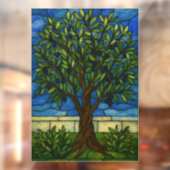 Stained Glass Olive Tree Nature Art Eco Gift ウィンドウサイン (シート2)