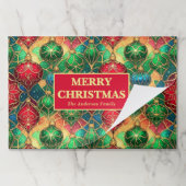 Stained Glass Ornament Christmas Paper Placemat ペーパーパッド (折り畳み)