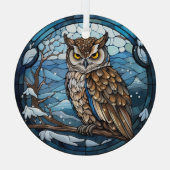 Stained Glass Owl ガラスオーナメント (裏面)