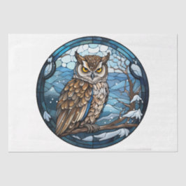 Stained Glass Owl 薄葉紙