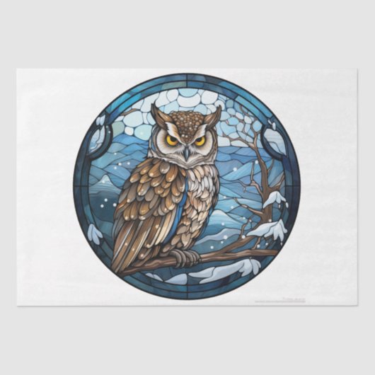 Stained Glass Owl 薄葉紙 (正面)