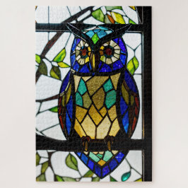 Stained Glass Owl Jigsaw Puzzle ジグソーパズル