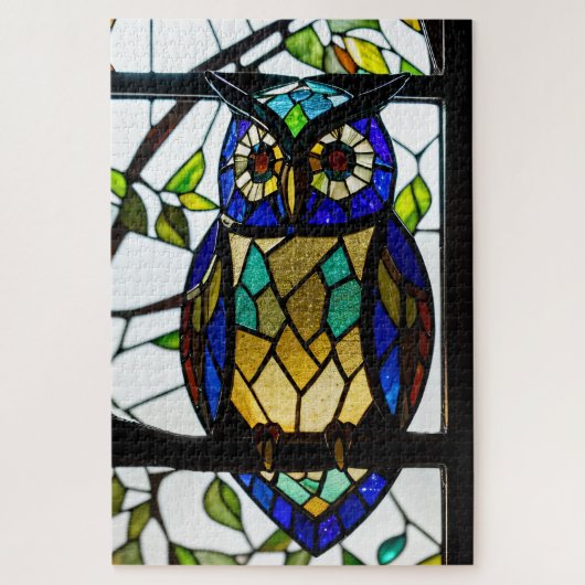 Stained Glass Owl Jigsaw Puzzle ジグソーパズル (縦)