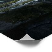 Stained Glass Owl Moonlight ポスター (角)