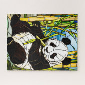 Stained Glass Panda Jigsaw Puzzle ジグソーパズル (横)