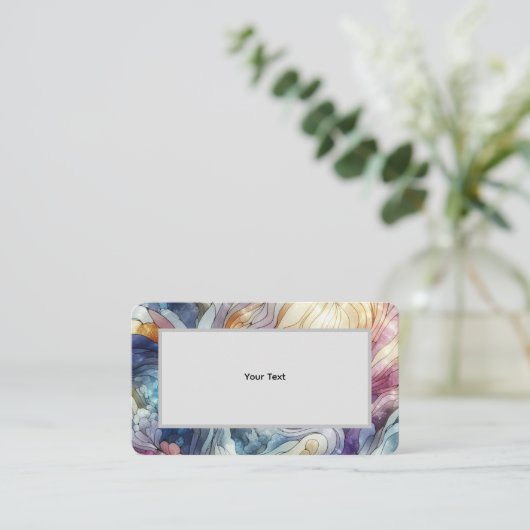 Stained glass pastel colourful abstract 名刺 (スタンド正面)