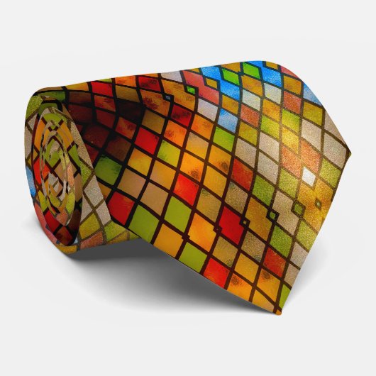 Stained Glass Pattern Church Tie ネクタイ (ロール)