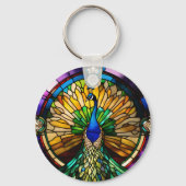 Stained Glass Peacock キーホルダー (正面)