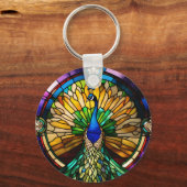 Stained Glass Peacock キーホルダー (正面)