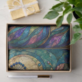 Stained Glass Peacock Decoupage 薄葉紙 (ギフト)