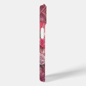 Stained Glass Pink Butterfly & Rose Garden / Roman Case-Mate iPhoneケース (裏面 / 右)