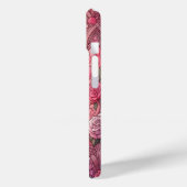 Stained Glass Pink Butterfly & Rose Garden / Roman Case-Mate iPhoneケース (裏面 / 左)